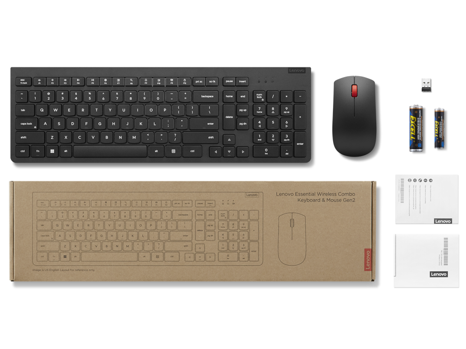  Lenovo Essential Wireless Keyboard and Mouse Combo 