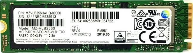 Samsung NVMe SSD 512GB
